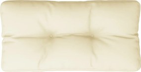 vidaXL Μαξιλάρι Παλέτας Κρεμ 70 x 40 x 12 εκ. Υφασμάτινο