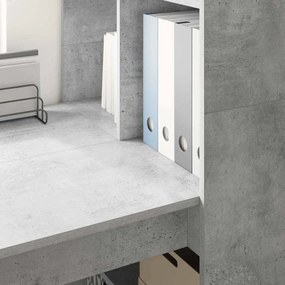 vidaXL Γραφείο Σκυρόδεμα Γκρι 122 x 67 x 145 εκ. Επεξεργασμένο ξύλο
