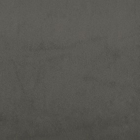 vidaXL Κρεβάτι Boxspring με Στρώμα Σκούρο Γκρι 100x200 εκ. Βελούδινο
