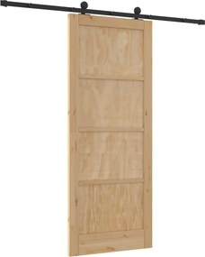 vidaXL Συρόμενη Πόρτα ORKDAL 86 x 211 cm Επεξεργασμένο Ξύλο Φυσικό