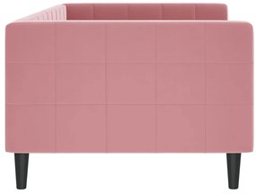 vidaXL Καναπές Κρεβάτι Ροζ 90 x 200 εκ. Βελούδινος