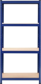 vidaXL Ραφιέρα 2 Τεμ. Μπλε 80 x 40 x 160 εκ. από Ατσάλι &amp; MDF
