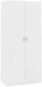 vidaXL Ντουλάπα Λευκή 90 x 52 x 200 εκ. από Επεξ. Ξύλο