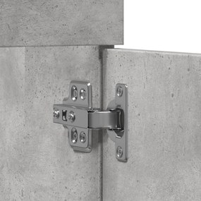 Ντουλάπι Νιπτήρα Γκρι Σκυροδέματος 60x38,5x46 εκ. Επεξ. Ξύλο 856208