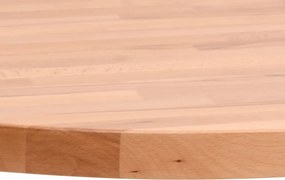 vidaXL Επιφάνεια Τραπεζιού Στρογγυλή Ø80x2,5 εκ. Μασίφ Ξύλο Οξιάς