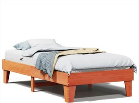 vidaXL Σκελετός Κρεβ. Χωρίς Στρώμα Καφέ Κεριού 90x200 εκ Μασίφ Πεύκο