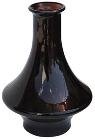 Βάζο Γυάλινο 028.6081C043 28cm Dark Coffee Γυαλί