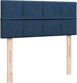 vidaXL Κρεβάτι Boxspring με Στρώμα Μπλε 120x200 εκ. Υφασμάτινο