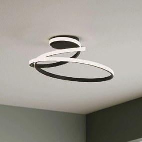 Φωτιστικό Οροφής - Πλαφονιέρα Coaster LED-COASTER-PL-NER 40W Led Φ50cm 22cm Black Luce Ambiente Desi Αλουμίνιο