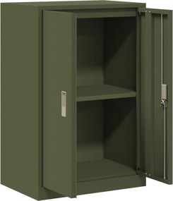 vidaXL Ντουλάπι αποθήκευσης Ελιά Πράσινη 60 x 40 x 90 cm Ατσάλι