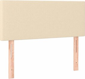 VidaXL Κεφαλάρι Κρεβατιού Κρεμ 90x5x78/88 εκ. Υφασμάτινο