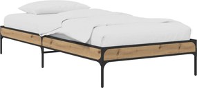 vidaXL Σκελετός Κρεβατιού Artisan Δρυς 80 x 200 cm Επεξεργασμένο Ξύλο