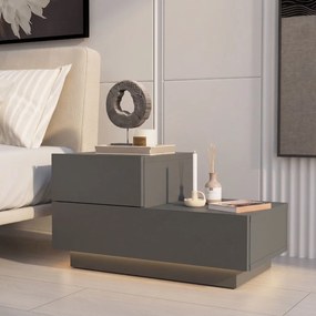 Κομοδίνο Ανθρακί FETAZA 70x38.3x35