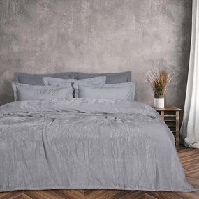 DAS HOME ΚΟΥΒΕΡΤΑ VELOUR MONH 1342 ΓΚΡΙ