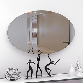 Καθρέφτης τοίχου Denza Megapap χρώμα λευκό 90x50x2,2εκ.