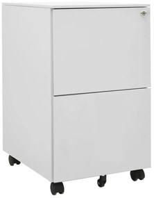 vidaXL Αρχειοθήκη Φορητή Ανοιχτό Γκρι 39 x 45 x 67 εκ. Ατσάλινη