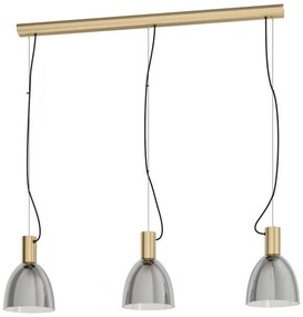 Φωτιστικό Οροφής-Ράγα Lebalio 99314 Black Eglo Metal, Glass