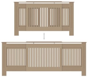 Κάλυμμα Καλοριφέρ 205 εκ. από MDF - Καφέ