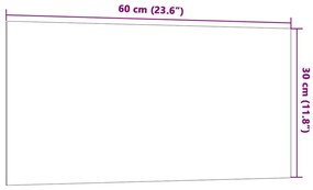 vidaXL Πίνακας Επιτοίχιος Μαγνητικός Λευκός 60 x 30 εκ. Ψημένο Γυαλί