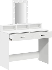 vidaXL Τραπέζι περιποίησης Λευκό 100 x 41 x 140 εκ. Επεξεργασμένο ξύλο