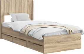 vidaXL Καλάθι με αποθήκη και κεφαλάρι Sonoma Δρυς 75 x 190 cm