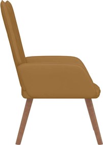 vidaXL Πολυθρόνα Relax Καφέ Βελούδινη