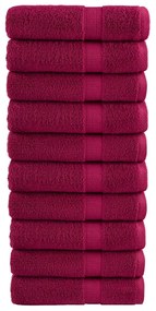 vidaXL Premium Πετσέτες μπάνιου SOLUND 10 τμχ Bordeaux 70x140 εκ. 600 gsm