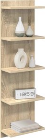 vidaXL Ράφι Τοίχου 2 pcs Sonoma Δρυς 30 x 15 x 100 εκ