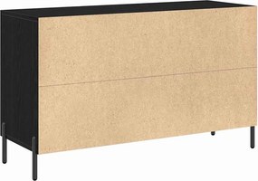 vidaXL Πλαϊνό γραφείο Μαύρη Οξυά 100 x 36 x 60 εκ. Επεξεργασμένο ξύλο