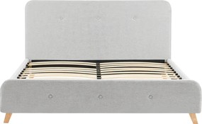 Κρεβάτι διπλό Restel pakoworld ύφασμα γκρι 160x200εκ