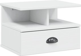 VidaXL Κομοδίνο με συρτάρι HILL Λευκό 40 x 31 x 27 εκ. Στερεό πεύκο