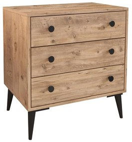 Συρταριέρα ArteLibre AMARI Δρυς Μοριοσανίδα 72x43x79cm-14870054