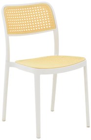 Καρέκλα Westley pakoworld pp φυσικό-λευκό 55x47x81εκ