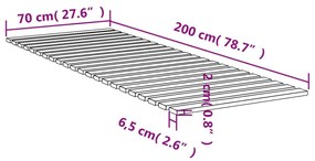 ΤΑΒΛΕΣ ΚΡΕΒΑΤΙΟΥ 70 X 200 ΕΚ. ΑΠΟ ΜΑΣΙΦ ΞΥΛΟ ΠΕΥΚΟΥ 377307