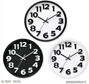 Ρολόι τοίχου - JK-9261  - 092615 - Black/White