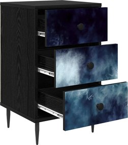 vidaXL Κομοδίνο RAALTE 2 τμχ. Μαύρη Δρυς 36 x 33 x 61 εκ.