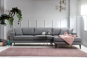 Corner Sofa-Bed Nordic Corner Right (L3+Chl) Dark Grey