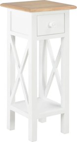 vidaXL Τραπεζάκι Βοηθητικό Λευκό 27 x 27 x 65,5 εκ. Ξύλινο