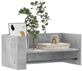 vidaXL Ράφι Τοίχου Γκρι Σκυροδέματος 70,5x35x30,5 εκ. από Επεξ. Ξύλο