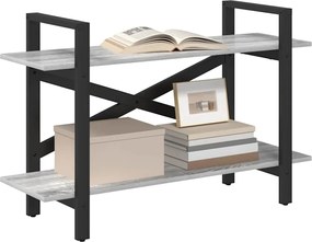 vidaXL Ράφι Βιβλίων Γκρίζο Σονομα 100 x 33,5 x 64 εκ