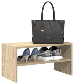 vidaXL Ράφι παπουτσιών στοιβαζόμενο Sonoma Oak 60x30x30,5 cm