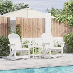 vidaXL Καρέκλες Ροκάντας Adirondack 2 pcs Λευκό HDPE