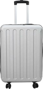 vidaXL Βαλίτσα με κλειδαριά Ασημί 43 x 27 x 66 εκ. ΑΒΣ Πλαστικό