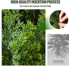VEVOR 2 Pack 3' Artificial Cedar Topiary Tree Faux Plant UV Decor In/Outdoor