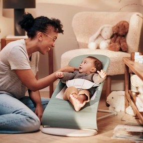 Ριλάξ BabyBjorn Balance Soft, Woven/Jersey, Light sage/Grey