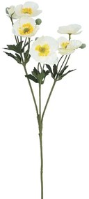 Τεχνητό Λουλούδι Παπαρούνα 00-10031-2 65cm White Marhome Συνθετικό Υλικό