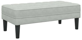 vidaXL Παγκάκι Ανοιχτό γκρι 113 x 57 x 39 εκ. Βελούδο