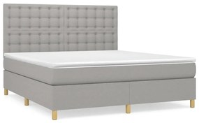 ΚΡΕΒΑΤΙ BOXSPRING ΜΕ ΣΤΡΩΜΑ ΑΝΟΙΧΤΟ ΓΚΡΙ 180X200 ΕΚ. ΥΦΑΣΜΑΤΙΝΟ 3142673