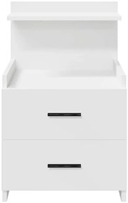 vidaXL Κομοδίνα 2 τεμ. με 2 Συρτάρια Λευκά 40x36,5x62 εκ.
