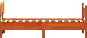 vidaXL Σκελετός Κρεβ. Χωρίς Στρώμα Καφέ Κεριού 100x200 εκ Μασίφ Πεύκο
